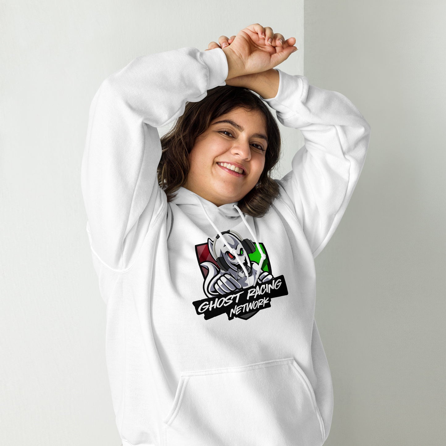 Mixed Ghost Racing Network Unisex Hoodie Custom Sleeve | Gildan 18500