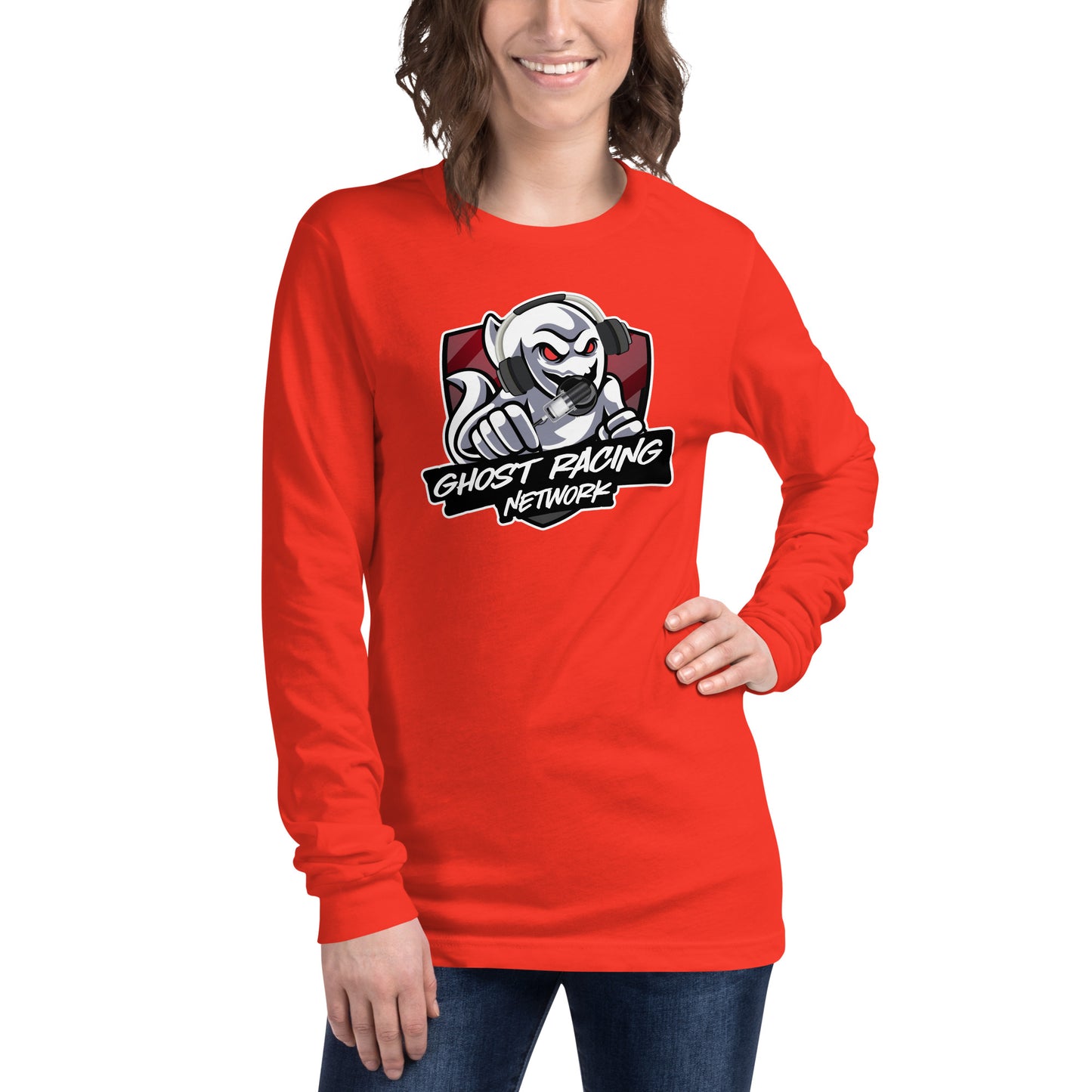Ghost Racing Network Unisex Long Sleeve Tee | Bella + Canvas 3501